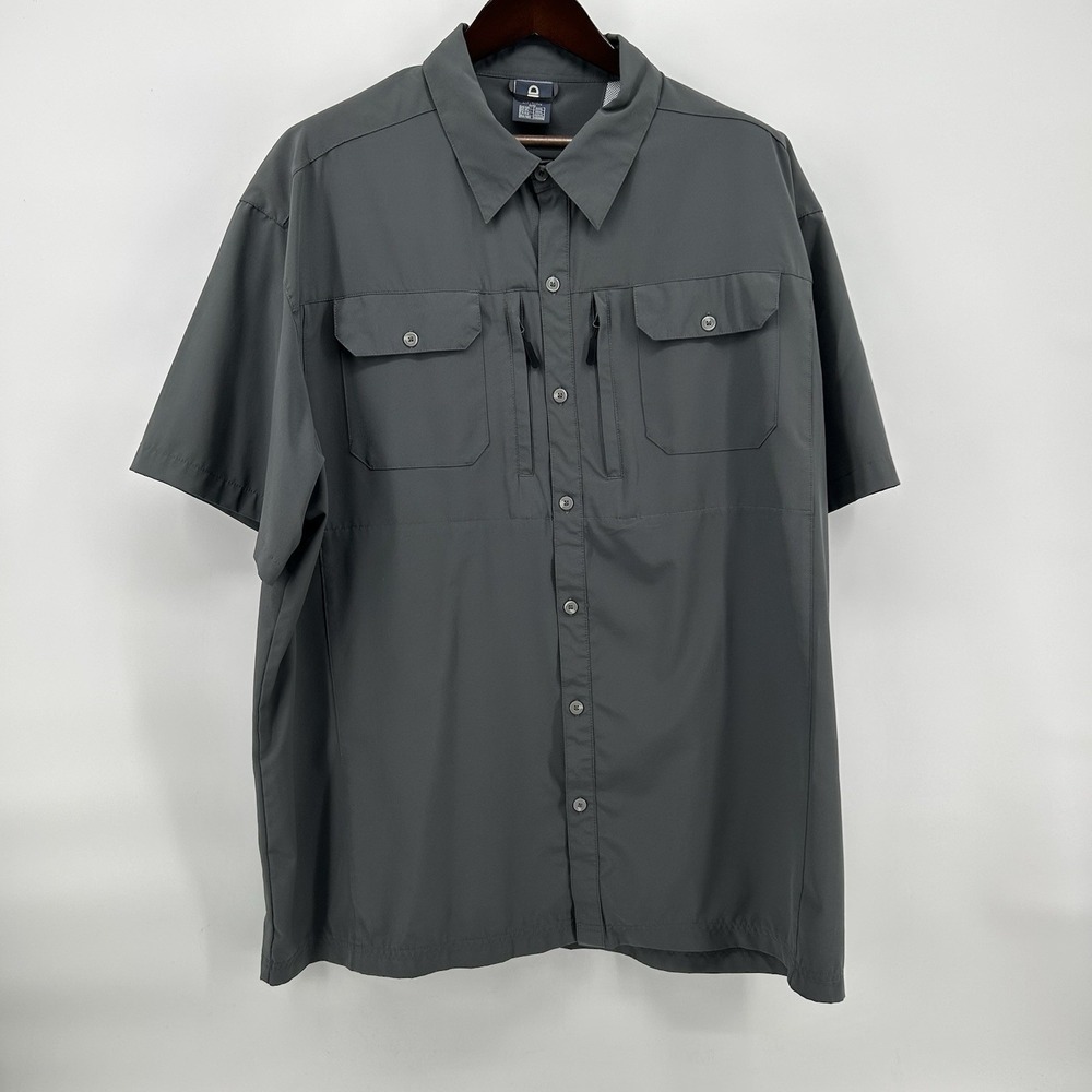 Little Donkey Andy Shirt Mens 3XL UPF 50 Gray Vented Stretch Fishing Hiking NWOT